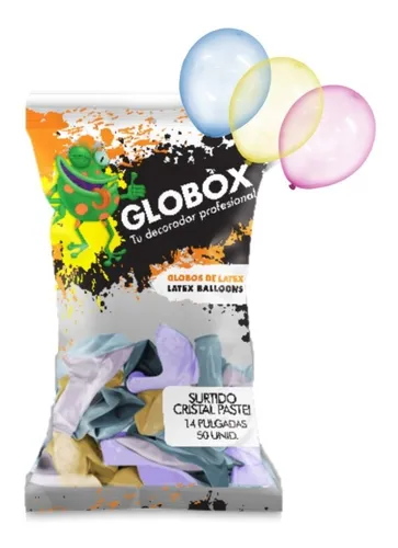 GLOBO CRISTAL 14´ GLOBOX X 50 COL. SURT.