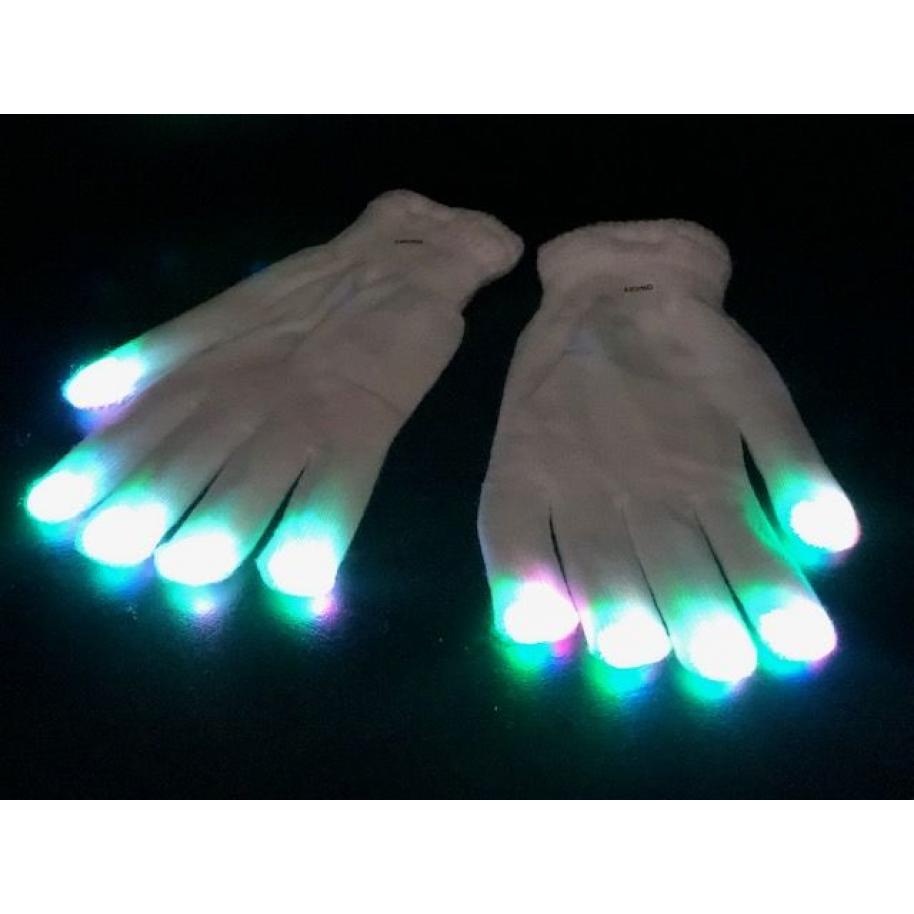 CON LUZ - GUANTES BLANCOS x 2 - Cotillon Gaby