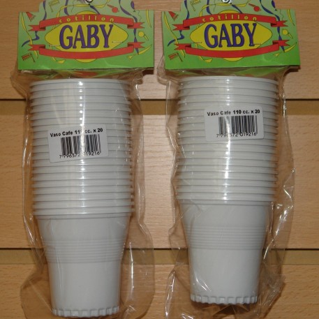 VASO 110CC BLANCO CAFE X20