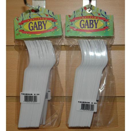 CUBIERTO / TENEDOR PLASTICO X20