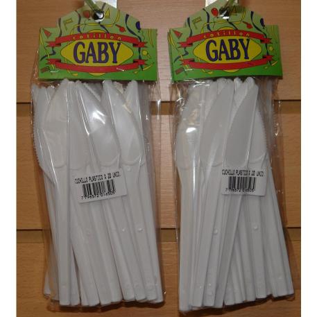 CUBIERTO / CUCHILLO PLASTICO X20