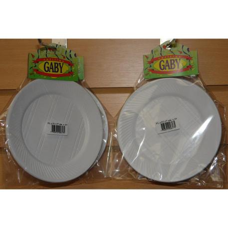 PLATO PLASTICO 17CM BCO X10