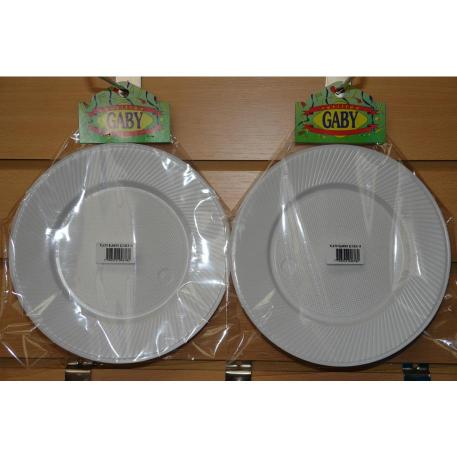 PLATO PLASTICO 22CM BCO X10