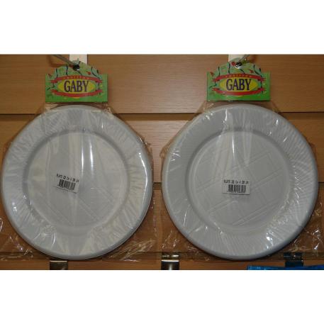 PLATO PLASTICO 22CM BCO X20