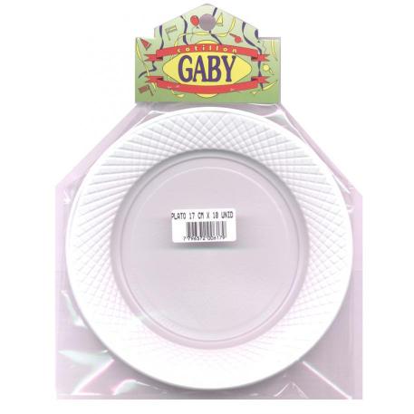 PLATO PLASTICO 17CM BCO X50