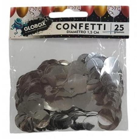 CONFETTI 1,5CM 2 PACK X20 - PLATA