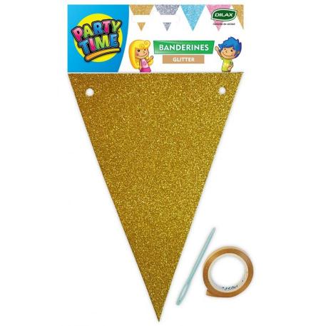 BANDERIN TRIANG GLITTER ORO