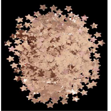 CONFETTI ESTRELLA ROSA GOLD 2CM X20GR