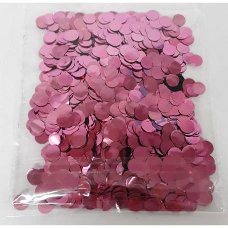 CONFETTI METALIZADO CIRCULO X 30 Gr ROSA