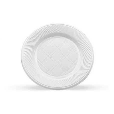 PLATO PLAST. 17 CM BLANCO (caja X 1000)
