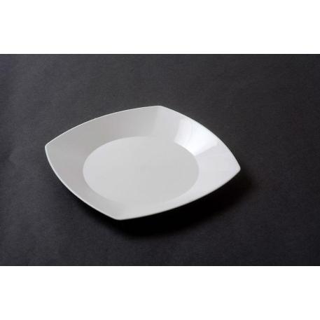 PLATO 17 CM CUADRADO X10 BLANCO