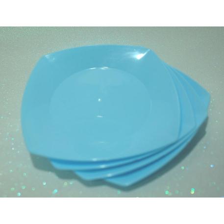 PLATO 17 CM CUADRADO X10 CELESTE PASTEL