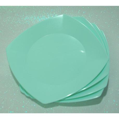 PLATO 17 CM CUADRADO X10 VERDE PASTEL