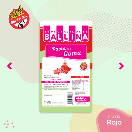 BALLINA PASTA DE GOMA ROJA