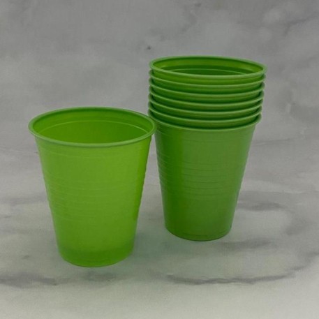 VASO PLASTICO 180 CC. VERDE X 25