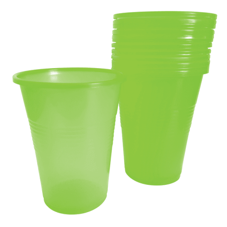 VASO PLASTICO 180 CC. VERDE M X 25