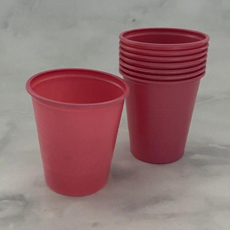 VASO PLASTICO 180 CC. ROSA X 25