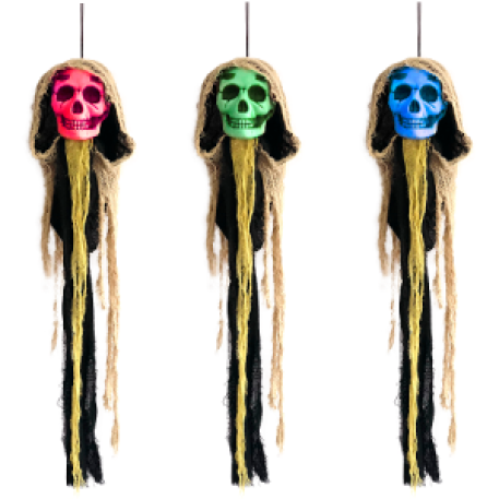 COLGANTE LA MUERTE LUMINOSO LED (CALAVERA)
