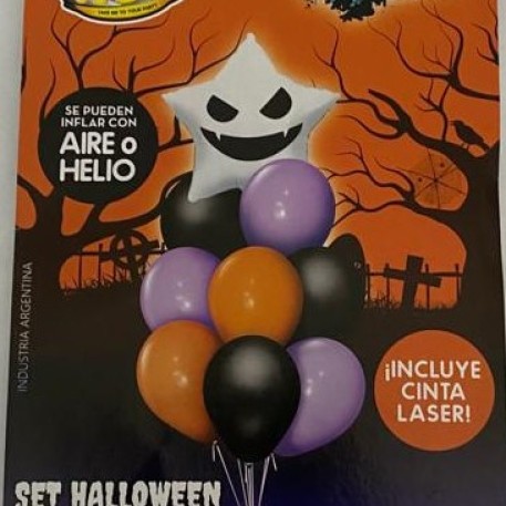 SET GLOBOS HALLOWEEN ESTRELLA