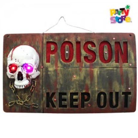 CARTEL *POISON* 28x48cm Led cambian de color