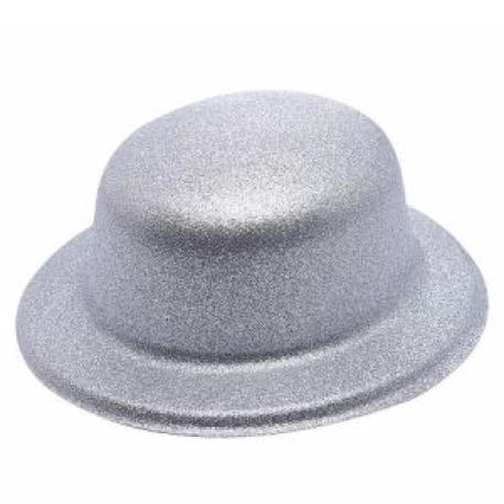 GORRO BOMBIN GLITTER PLATA