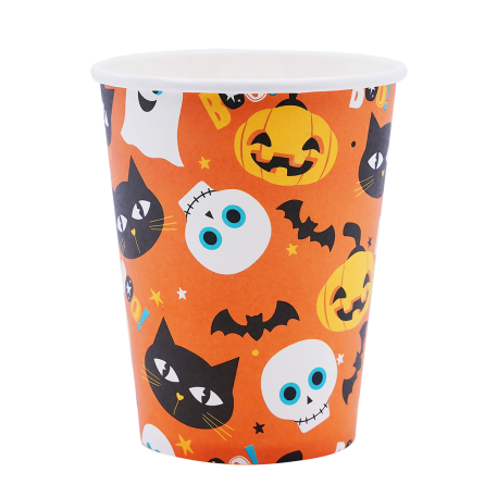 VASO POLIPAPEL BOO HALLOWEEN X6