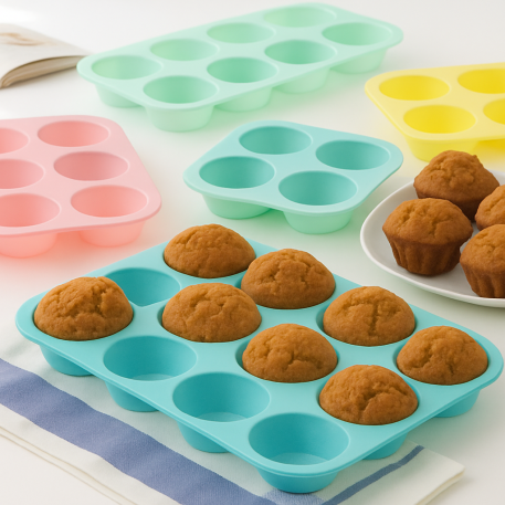 MOLDE SILICONA 12 CUPCAKES