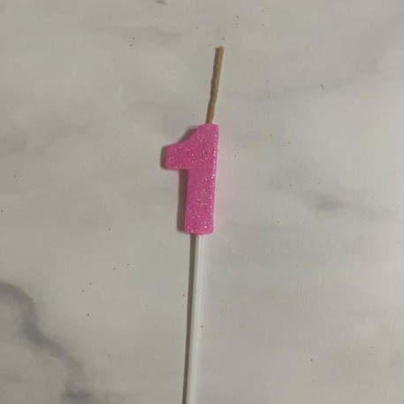 VELA NUMERO ROSA