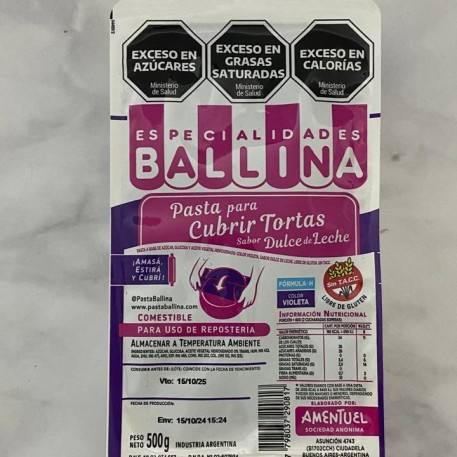 PASTA P/CUBRIR TORTA c VIOLETA 500 Gr.