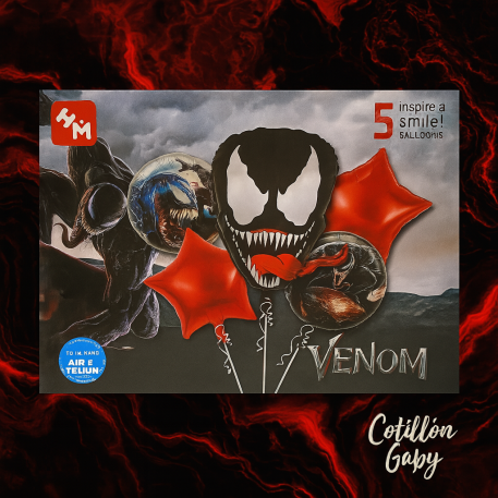 KIT GLOBOS VENOM 5 PIEZAS