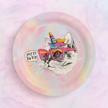 PLATO GATITA ARCOIRIS