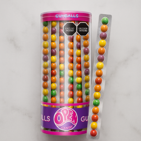 CHICLE FRUTAL GUMBALLS x16