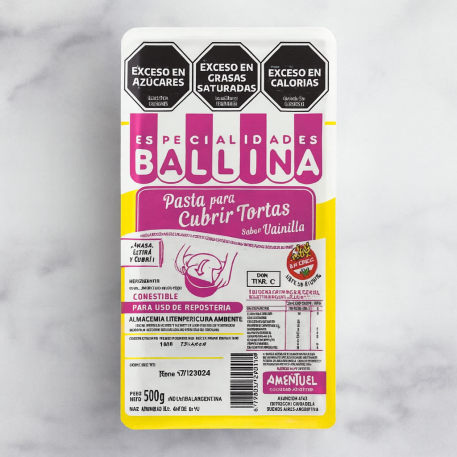 PASTA P/CUBRIR TORTA VAINILLA 500 Gr.