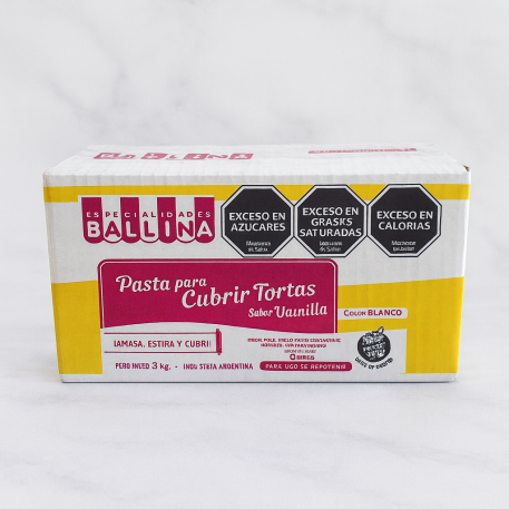PASTA P/CUBRIR TORTA 3 KG. VAINILLA