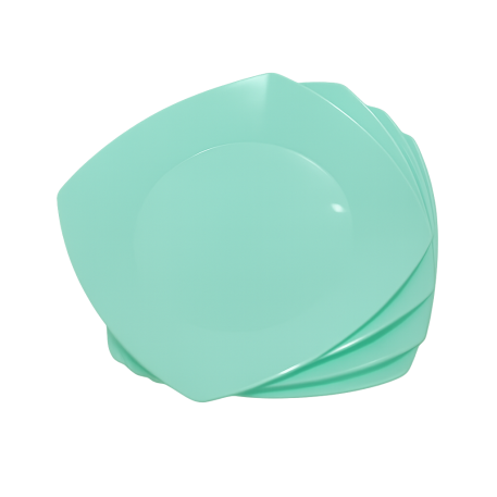 PLATO 17 CM CUADRADO X10 VERDE PASTEL
