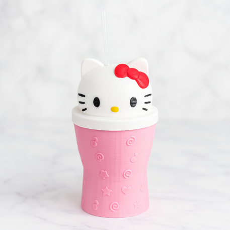 VASO IMPRESO EN 3D KITTY