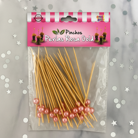 PINCHE PERLA ROSA GOLD 12CM X50